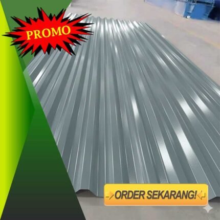 Seng Spandek Warna Abu-Abu Gelombang Kecil