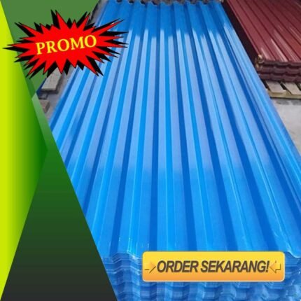 Seng Spandek Warna Biru Gelombang Kecil