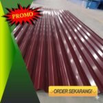 Seng Spandek Warna Merah Gelombang Kecil